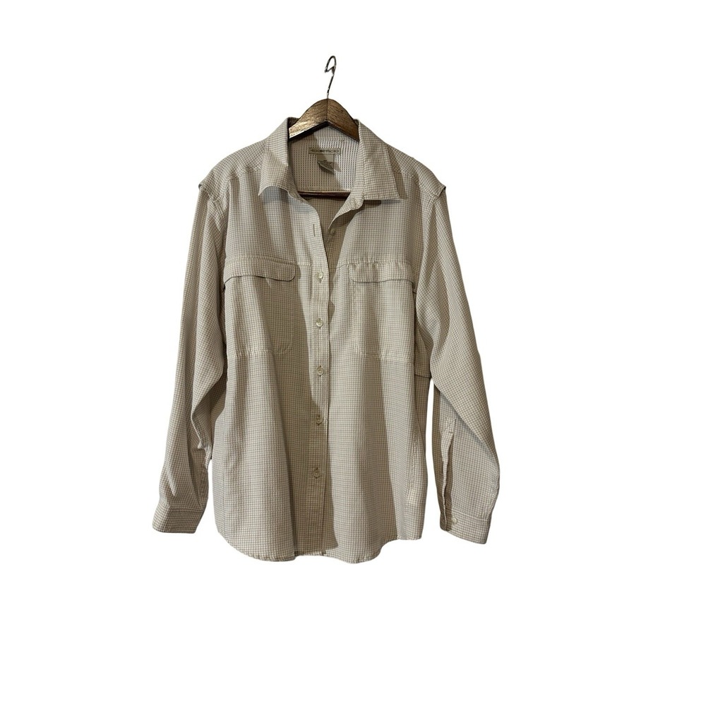 Exofficio Air Strip Long Sleeve Shirt Mens XL Plaid Hiking Outdoors‎ Button Up